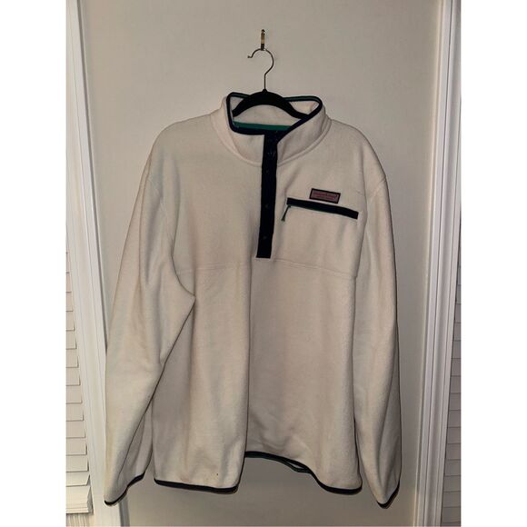 Vineyard Vines Other - vineyard vines Men's Harbor Fleece Quarter-snap stone 2XL